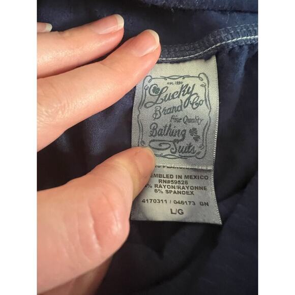 Lucky Brand Swimwear Women's L Swim Skirt Convertible Tube Dress Tie Dye Blue - Picture 9 of 14